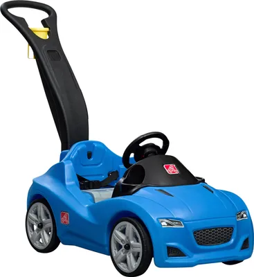 Produktbild von Step2 Whisper Ride Kinderauto / Rutscher in Blau | Spielzeug Auto mit Schiebestange | Kinderfahrzeug / Rutscherauto ab 1.5 Jahre