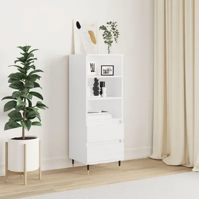 Produktbild von Highboard Weiß 40x36x110 cm Holzwerkstoff