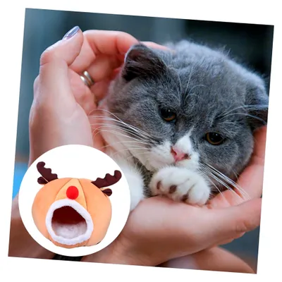 Produktbild von Katzennest in Rentierform – Gemütliches Haustierbett für kleine Katzen und Hunde