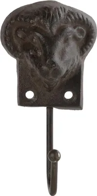 Produktbild von Esschert Design Haken Widderkopf 12,3 cm - Gusseisen