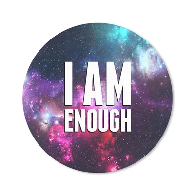Produktbild von MuchoWow® Mauspad Mousepad Sprichwörter - 'Ich bin genug' - Zitate - Jungen - Mädchen - Kinder 50x50 cm - Mousepads - Maus Mat - Pad - Mausunterlage - Vinyl