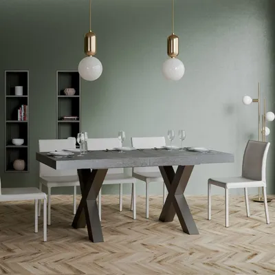 Produktbild von ITAMOBY - Ausziehtisch 160/420x90 cm Traffic Zement Tischbeine Anthrazit