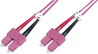 Produktbild von DIGITUS LWL Patchkabel SC -> SC 2.00m Multimode Duplex OM4