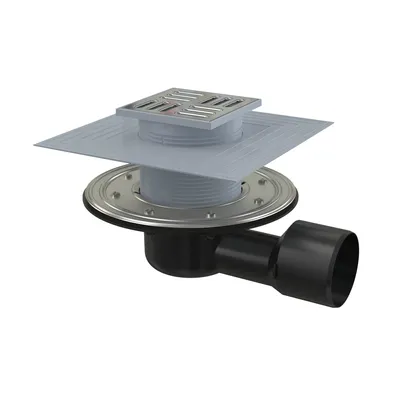 Produktbild von AlcaPlast Bodenablauf 105x105mm DN50 mit Geruchsverschluss Abgang waagerecht APV3344