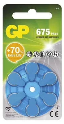 Immagine prodotto di EMOS Batteria per apparecchi acustici GP ZA675 (PR44), confezione da 6 pezzi - Batterie e caricabatterie (B35756)