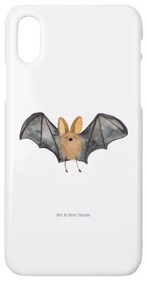 Produktbild von Mr. & Mrs. Panda Iphone 10 Handyhülle Fledermaus Flügel - Weiß - Geschenk, X, Hülle, Handy, Lustige Sprüche, Cover