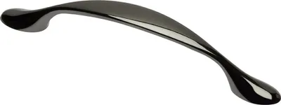 Produktbild von Möbelgriff Schubladengriff Mod. Kairo Designgriff Türgriff 128mm Schwarz verchromt