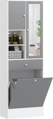 Immagine prodotto di Ampio mobile bagno con specchio, lavabo e spazi di stoccaggio
