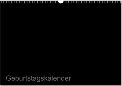 Produktbild von Bastel-Geburtstagskalender schwarz / Geburtstagskalender (Wandkalender 2025 DIN A3 quer), CALVENDO Monatskalender