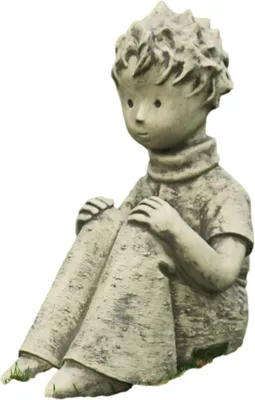 Produktbild von Der Kleine Prinz aus Steinguss perfekt für den Garten die Terrasse oder den Vorgarten ist Frostfest Witterungsbeständig und Neu 52cm H, V-116025