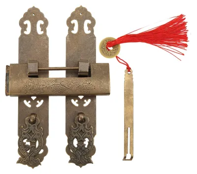 Immagine prodotto di Maniglia in ottone anticato per mobili, stile vintage