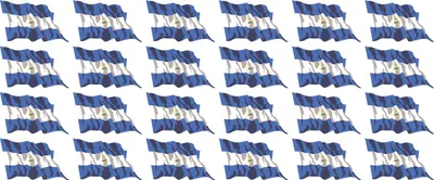 Produktbild von Mini Aufkleber Set - Pack wehend - 33x20mm - selbstklebender Sticker - Nicaragua - Flagge / Banner / Standarte fürs Auto, Büro, zu Hause und die Schule - 24 Stück