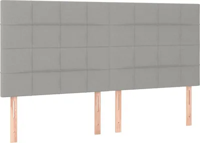 Produktbild von vidaXL Kopfteil Hellgrau 160 x 5 x 118/128 cm Stoff