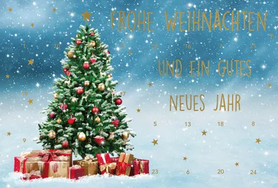Produktbild von Advent - Glückwunschkarte im Format 11,5 x 17 cm mit Briefumschlag
