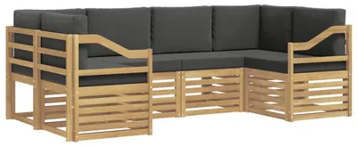 Image de Ensemble de canapé d'angle 6 pcs Blanc et anthracite