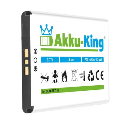 Immagine prodotto di Akku-King 20105295, Batteria, Sony Ericsson, Bianca, Litio-ione (Li-ion), 1700 mAh, 3,7 V