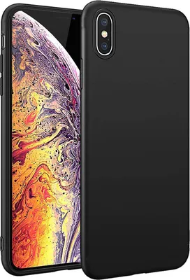 Produktbild von Silikon Hülle für Apple iPhone X / XS Schutzhülle Matt Schwarz Backcover Handy Case