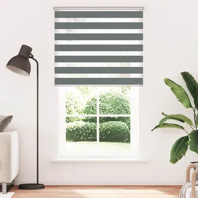 Immagine prodotto di vidaXL Tenda a rullo doppia Grigio scuro 120x230 cm Larghezza tessuto 115,9 cm Poliestere