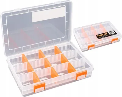 Produktbild von NECO Angelbox 20,5×14×4 cm – Tackle Box mit verstellbaren Fächern