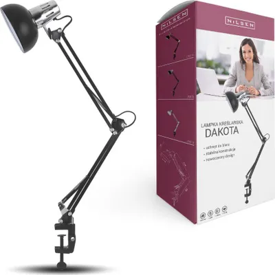 Immagine prodotto di LAMPADA DA DISEGNO E27 DAKOTA Nero Cromo