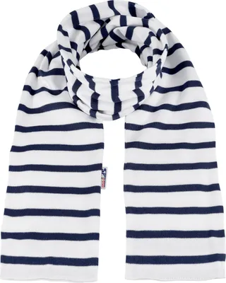 Produktbild von Bretonischer Schal gestreift Ringelschal 13x120cm weiß/blau maritim
