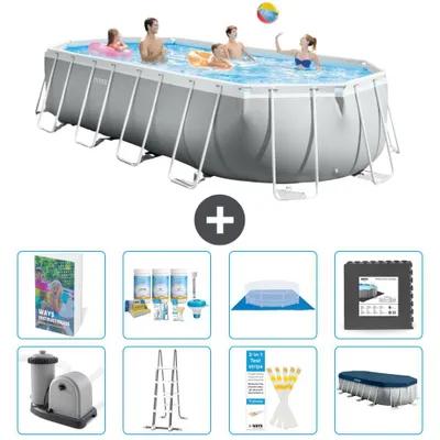 Immagine prodotto di Piscina ovale Prism Frame - 610x305x122 cm - 9 pezzi  S581