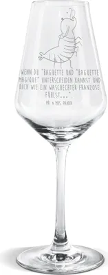 Produktbild von Mr. & Mrs. Panda Weinglas Garnele Franzose - Transparent - Geschenk, Meer, Französisch, wein glas, Krabbe, Weißwein, Für, Weißweinkelch
