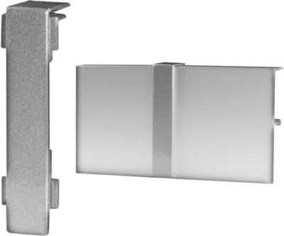 Produktbild von Klick Verbinder für Sockelleisten / Fußleisten 60 x 15 mm (Aluminium silber eloxiert) Klicksystem