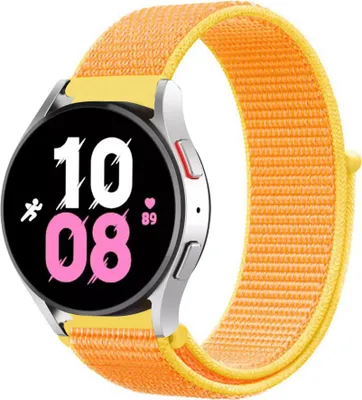 Produktbild von Strap-it Samsung Galaxy Watch 5 - 44mm Nylonarmband (HellGelb)