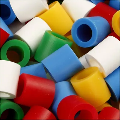 Produktbild von Nabbi® Jumbo Beads Bügelperlen im Eimer, Ø 10mm, 550 Stk., Standard Mix