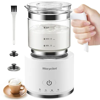 Immagine prodotto di Montalatte elettrico, 4-in-1, capacità 500 ml, ideale per cappuccini e latte macchiato