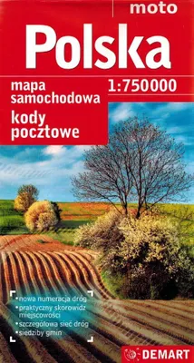 Produktbild von Polen 1:750.000. Laminierte Straßenkarte, Postleitzahlen. Ausgabe 2023/2024. Demart