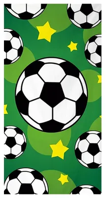 Imagen del producto de Toalla de playa de microfibra con motivos de fútbol