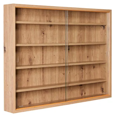 Productafbeelding van Inter Link Vitrinekast Artisario, eikenhout, artisanale replica