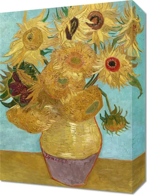 Image de Tableau 30 x 40 cm  Vase avec douze tournesols, Van Gogh Vintage