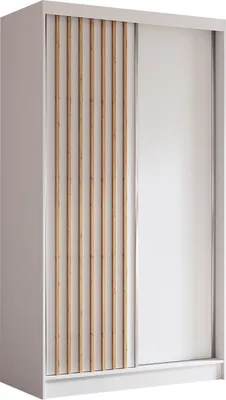 Produktbild von AX LIVING Cabinio Kleiderschrank 120cm breit Schiebetüren Weiß/Artisan