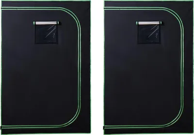 Produktbild von SucceBuy Growzelt 120x60x180 cm, Pflanzenzelt aus 600D-Material mit reflektierendem Mylar, Indoor-Zuchtzelt mit Sichtfenster, Bodenwanne und Rei?verschluss, geeignet fš¹r Obst-, Blumen- und Gemš¹seanbau