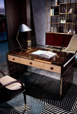 Produktbild von Luxus Büro Set Schrank Tisch Schrank 3tlg.Garnitur Office Stuhl Einrichtung Holz