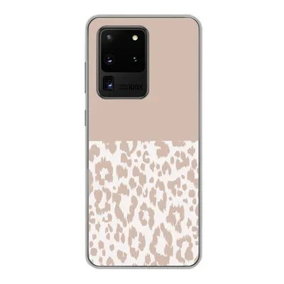 Produktbild von MuchoWow® Handyhülle Schutzhülle Hülle für Samsung Galaxy S20 Ultra Panther Druck - Rosa - Tiere Silikon Softcase Handy Hülle - Karteninhaber
