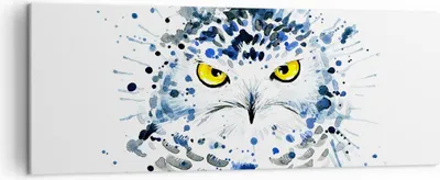 Produktbild von Bild auf Leinwand - Leinwandbild - Mode Design Eule Aquarell - 140x50cm - Wand Bild - Wanddeko - Leinwanddruck - Bilder - Kunstdruck - Wanddekoration - Leinwand bilder - Wandkunst - AB140x50-2838
