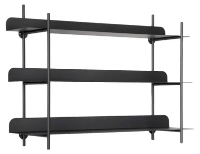Produktbild von Present Time - Wanddekoration Riqueza Tres - Schwarz - 60x16x42cm