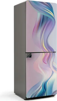 Obrázek produktu pro Vlny v pastelových barvách - Magnetická fólie na lednici - Magnetická dekorace do kuchyně - samolepicí magnetická tabule - magnetická fólie na dveře lednice - 70x190 cm