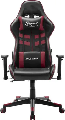 Produktbild von vidaXL Gaming-Stuhl Schwarz und Weinrot Kunstleder