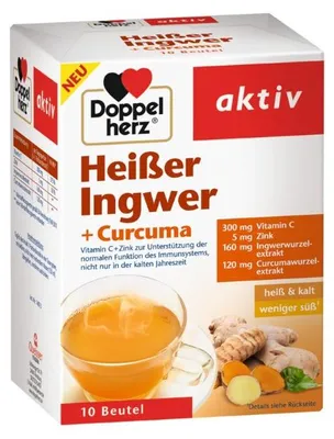 Image de Doppelherz gingembre chaud+curcuma sachet 10 pcs