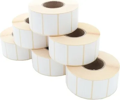 Produktbild von Etikettenrolle - Thermodirekt, 40 x 25mm, D100mm, Kern 40, 1650 Etiketten/Rolle, permanent