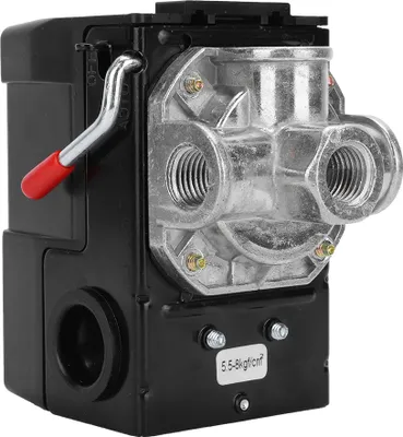 Image de valve de contrôle de pressostat automatique 4 trous G1/4" 75~120psi 220V pour compresseur d'air