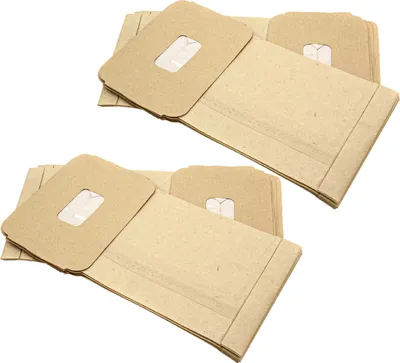 Produktbild von vhbw 20x Staubbeutel kompatibel mit Philips P 49, 48, 51, 50, 42, 52, 43, 54, 53, 45, 56, 44, 55, 47, 46, 57 Staubsauger - 32cm x 17,5cm Sandfarben
