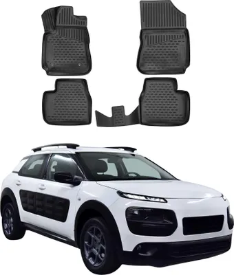 Obrázek produktu pro 2014-2020 Citroen C4 Cactus Podlahové rohože TPE černé 4 ks