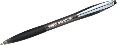 Produktbild von BIC Atlantis Soft, Clip, Clip-on-Einziehkugelschreiber, Nachfüllbar, Schwarz, 12 Stück(e), Medium