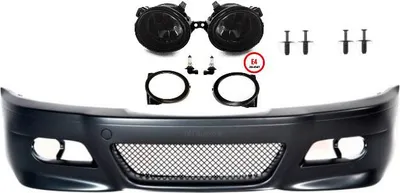 Produktbild von Sport Stoßstange Vorne passt für BMW E46 Vorfacelift + Nebellampen Smoke kein M3